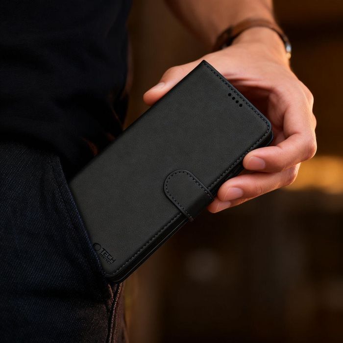 Матов Кожен Калъф тип тефтер Tech-Protect Wallet MagSafe за Galaxy S26 Ultra