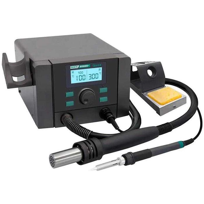 Дигитална станция топъл въздух + поялник 2в1 Quick 8686D+