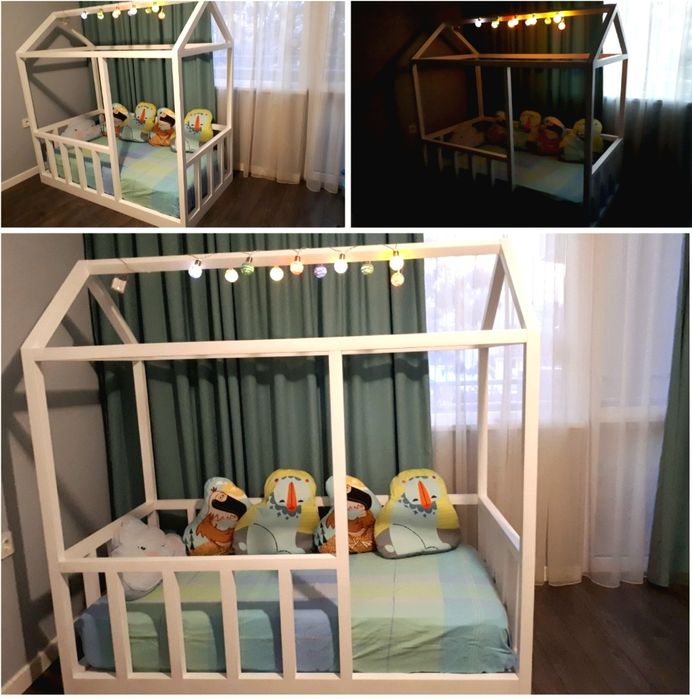 Поръчково детско легло къщичка с матрак