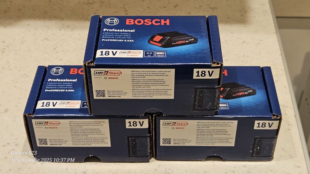 Mașină Bosch Professional GDR 18v-200c si Polizor Bosch GRO 12V-35 Noi