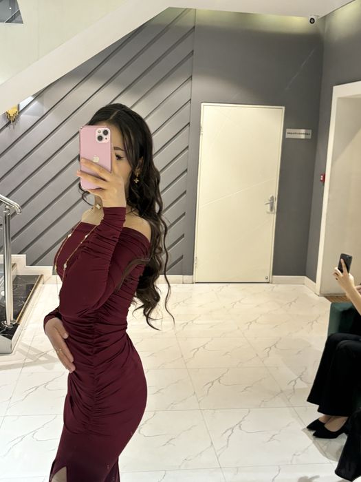 Платье бордовый с биркой