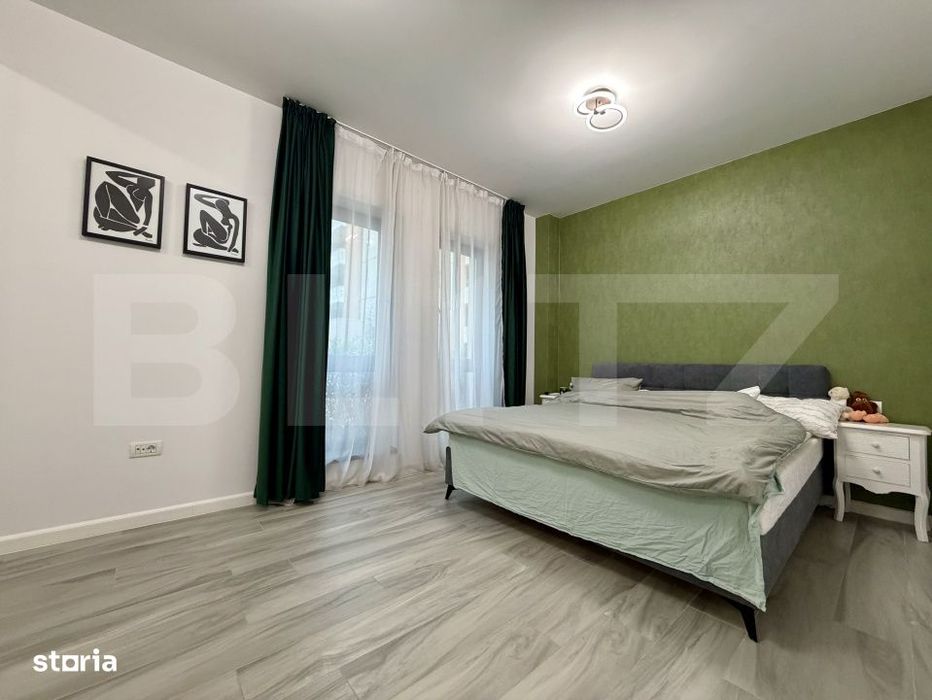 Apartament de 2 camere, 54 mp, complet mobilat, in ansamblu de lux –