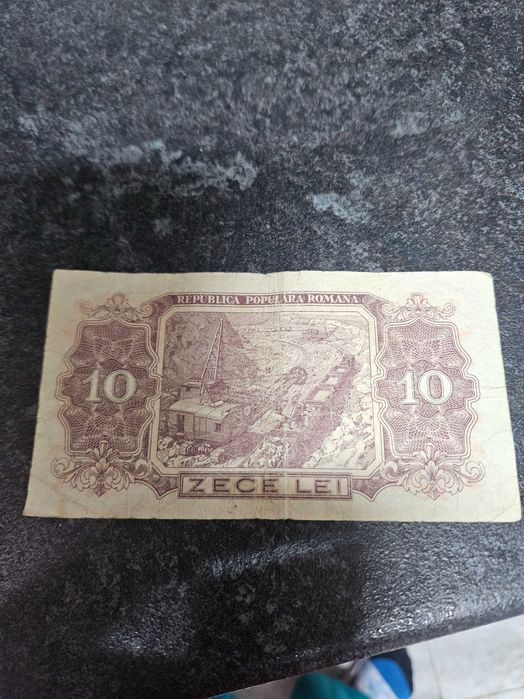 Bancnotă 10 lei Brâncuși 1952,stare bună Ușor negociabil,