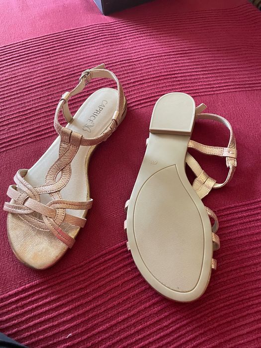 Sandale elegante noi din piele aramiu Caprice mar.40