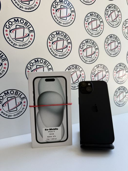 iPhone 15 - 128GB - Negru - 87% - Garantie