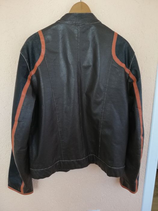 Geaca piele bărbați Biker Paki L