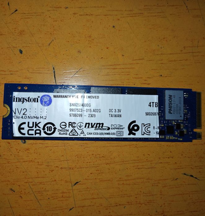 SSD Nvme M.2 Kingston NV2 4TB 100% Life