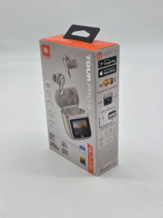 Casti In-Ear JBL Tour Pro 3/ True Wireless/ Bluetooth/ True ANC/ Smart Case/ Spatial Sound/ Autonomie 44 ore Latte/ produs NOU