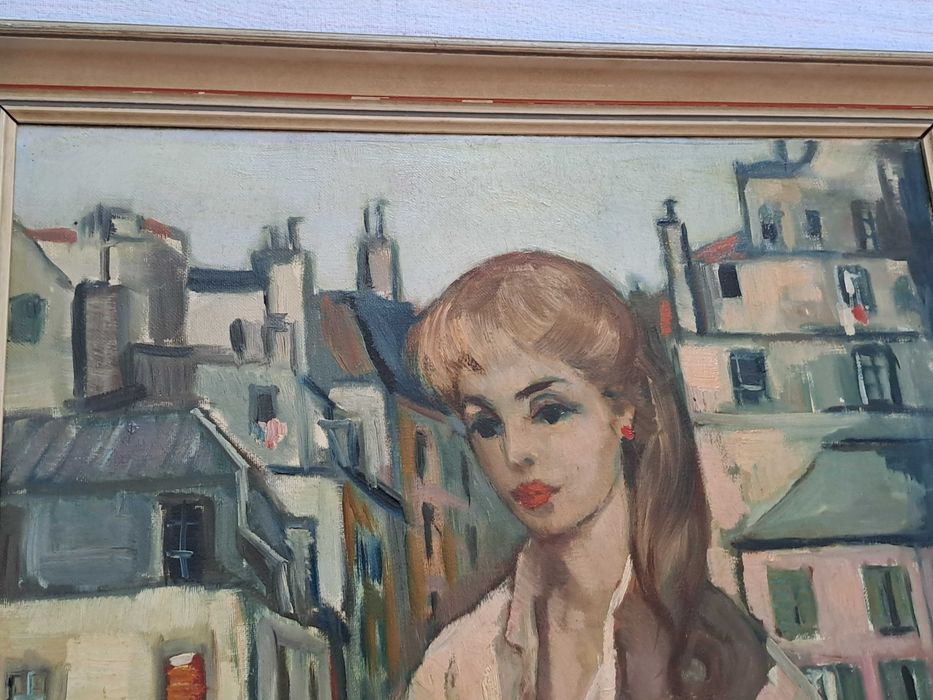 tablou pictura pe panza 57,5/67,5 cm semnat Aurel Naray