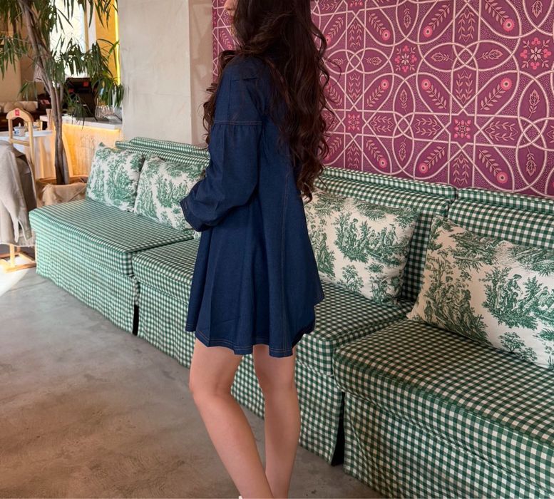 Женское платье джинсовое