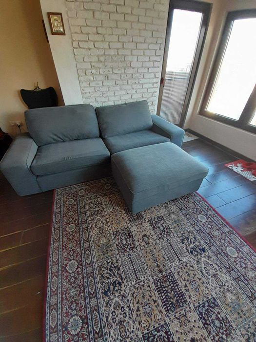 KIVIK 3-местен диван + табуретка с ракла + втори нов  калъф