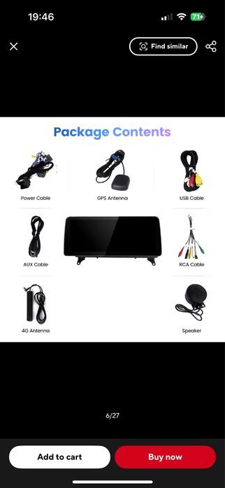 Navigatie Bmw X3/X4 Android Carplay  8GB 12.3 inch 2011-2018