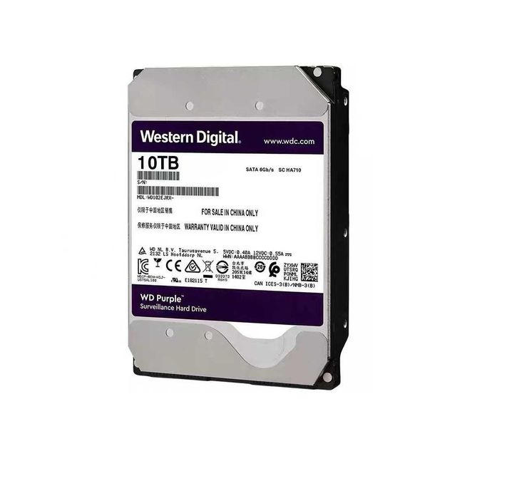 | Жесткий диск HDD 10TB WD PURPLE /64 МБ, SATA 5400 rpm