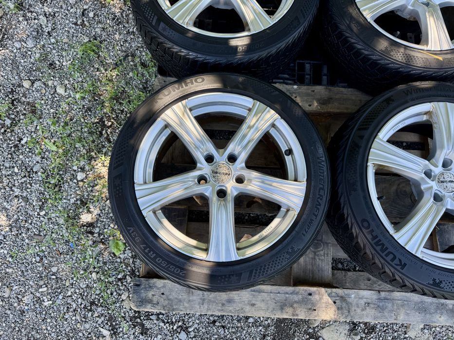 Алуминиеви джанти 17” 5x112+ГУМИ Kumho 205/50/17 за Vw,Skoda,Seat,Audi