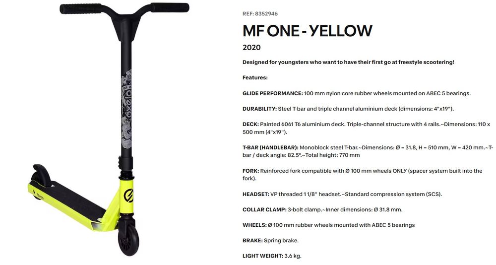 Trotinetă freeatyle/scheme Oxelo MF  One copii