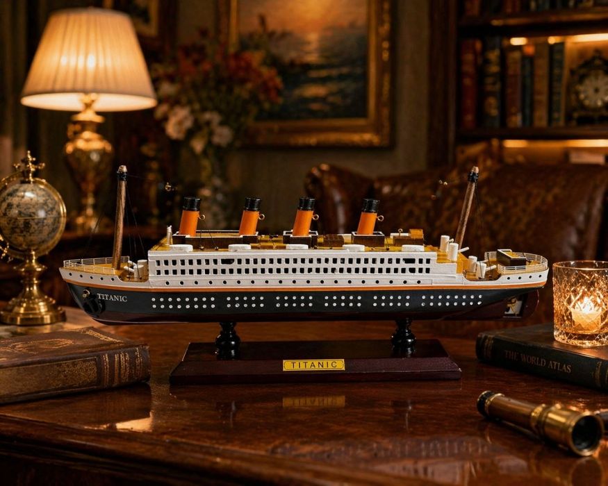 Сувенирная модель корабля "Титаник" с подсветкой (60 х 23 х 7 см) - оп