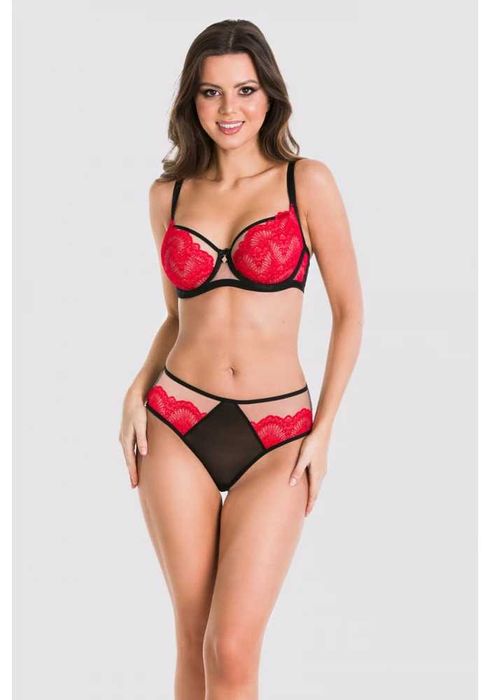 Красив сутиен с дантела в червен цвят AMORE 19170 MEDIOLANO