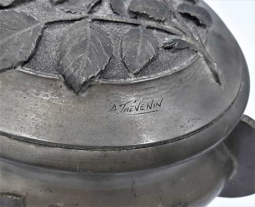 Splendid vas decorativ vechi designer A.THEVENIN art nouveau cca 1880