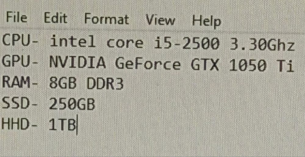 Компютър 1050TI, INTEL CORE I5, 8GB RAM