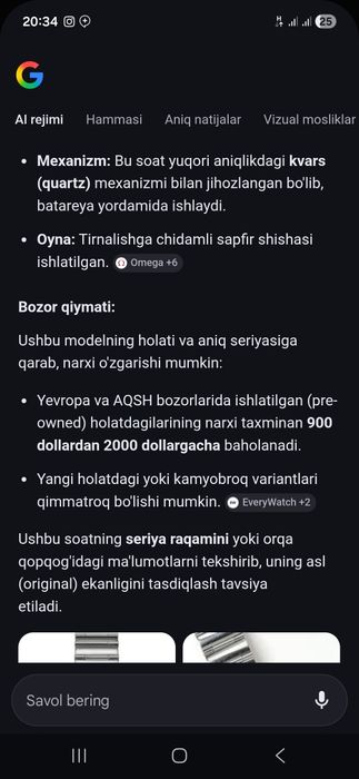 Omega ayyollar soati