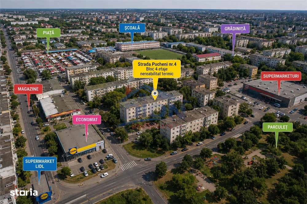 RAHOVA Pucheni langa posta 64 mp | Etaj 24