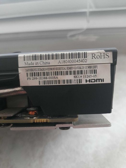 Видеокарта SAPPHIRE PULSE Radeon RX 580 8G  GDDR5 Dual HD