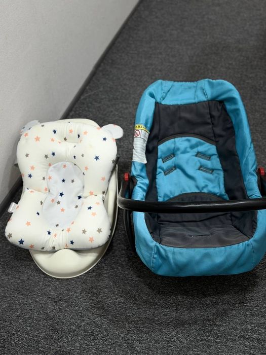 Автокресло 0+  и  принадлежности для ванночки. Avtokreslo 0+