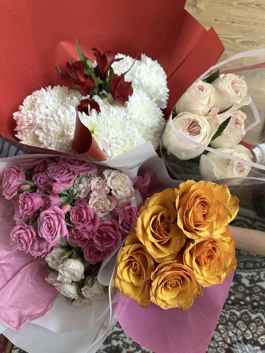 Продам цветы, сегодняшние свежие