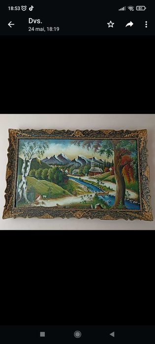Vând tablouri vechi, in ulei semnate