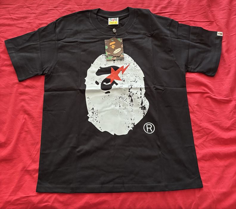 Tricou Bape autentic de vară cu imprimeu alb