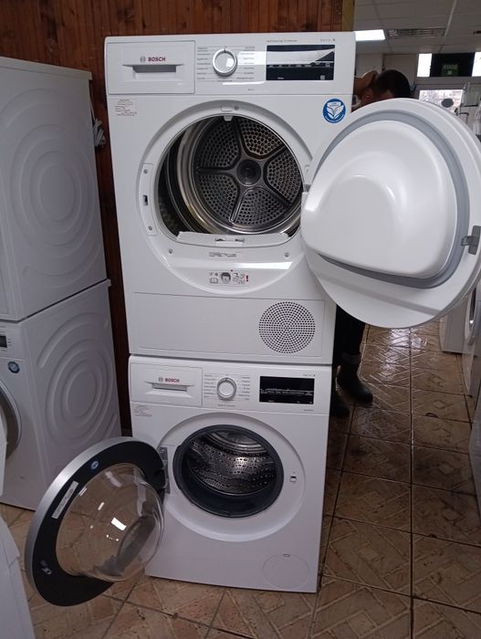 Комплект пералня и сушилня с термопомпа Бош Bosch Serie 6 A+++ 8кг