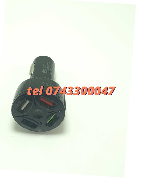 Incarcator Universal Masina Auto 4 Porturi Bricheta Usb Qc Fastcharge