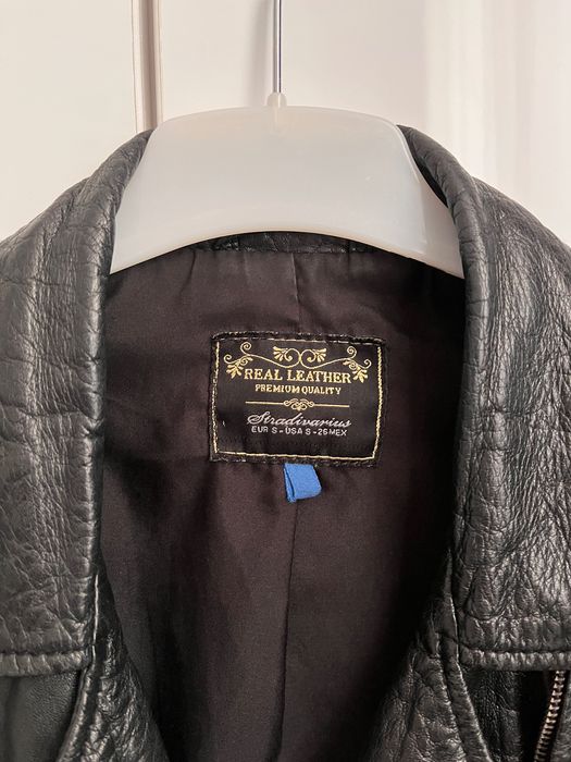 Geacă piele naturală de damă - Stradivarius
