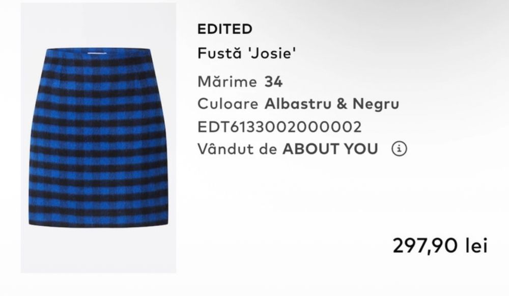 Fusta ‘Josie’ nouă