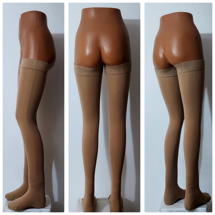 Ciorapi compresivi MEDIVEN PLUS, Nr. 3 sau M, CCL 2 bej Long unisex
