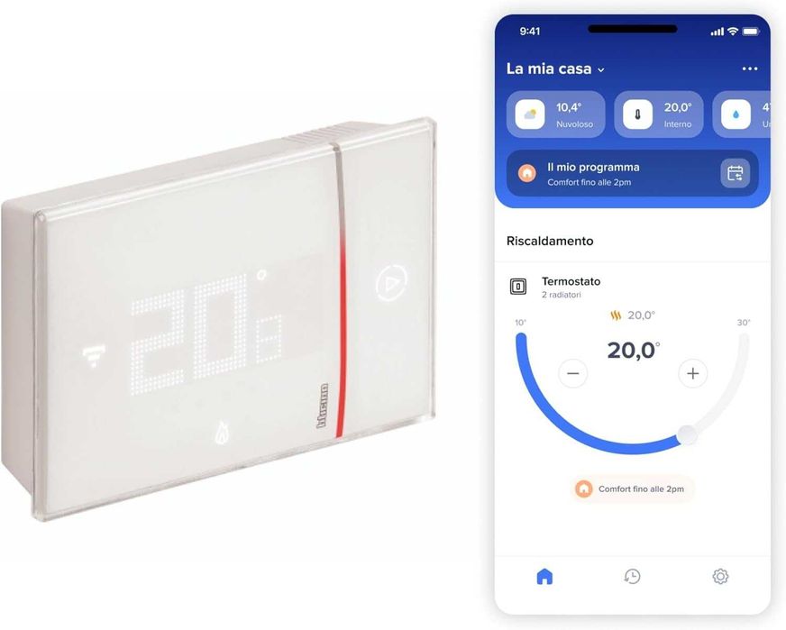 Bticino XW8002WE Termostat WiFi Smarther2 cu Neatmo Alb