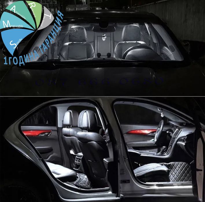 LED крушки СЕТ BMW E64 E63 6 F06 лед бмв е63 ф06 интериор xenon крушка