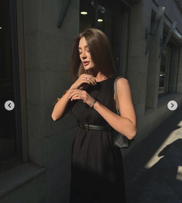 Платье, черное S-M