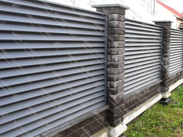 Забор жалюзи еврожалюзи