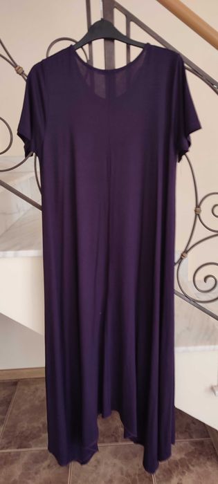 Rochie lungă,mov, elegantă,material mulabil,mărimea 46