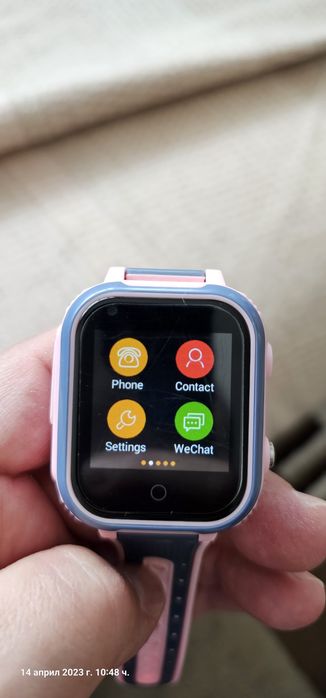 Детски розов часовник 4G, GPS+LBS+Wi-fi