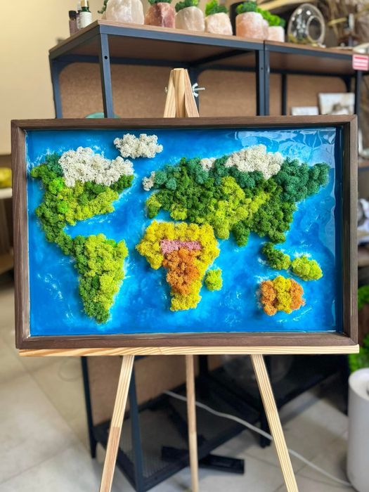 Картини с впоксидна смола и скандинавски мъх