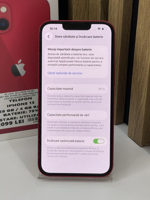 Iphone 13 128Gb 79% baterie Garantie/Factura #62880