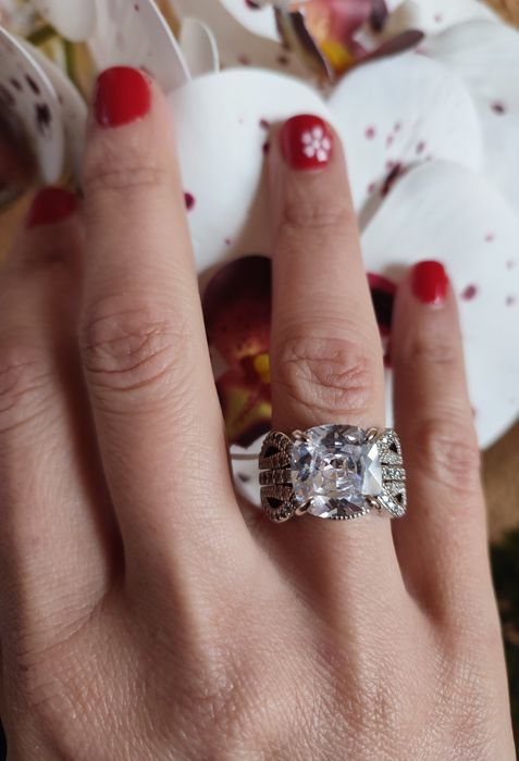 Невероятен масивен нов стебърен пръстен с печат и луксозна кутийка