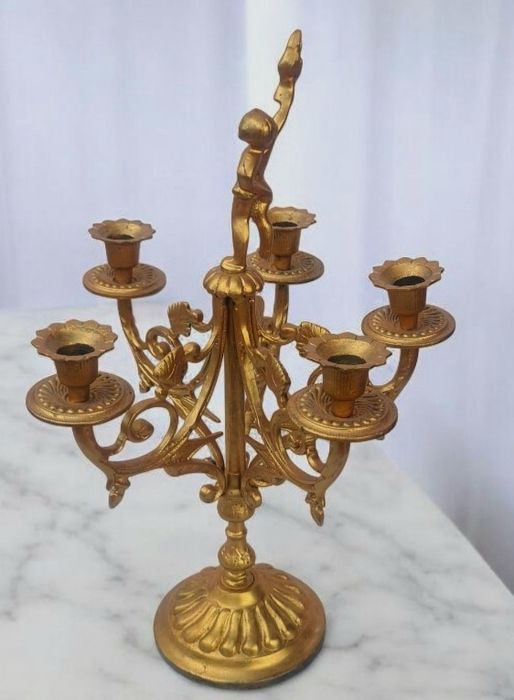 Позлатен Бронзов Свещник