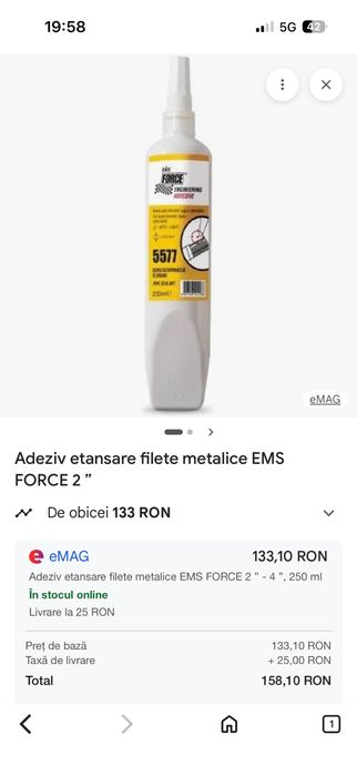 Vand adeziv filete metalice (teflon)