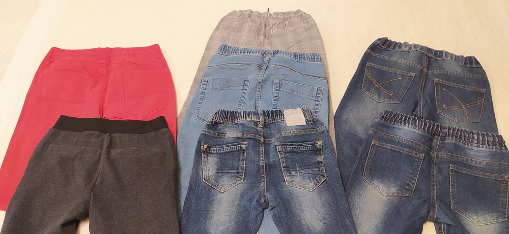 Pantaloni cu șnur/elastic pentru băieți,  7-8 ani