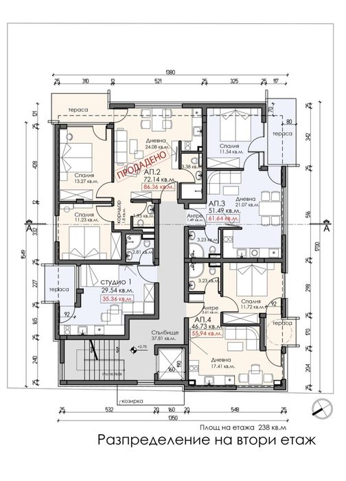 Продава се Двустаен апартамент в Пловдив, Център - 54 кв.м за 884 €/кв.м - Снимка #5