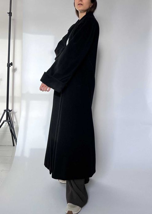 OBJECT OVERSIZE COAT , Черно дълго зимно палто,  100% вълна -  НОВО