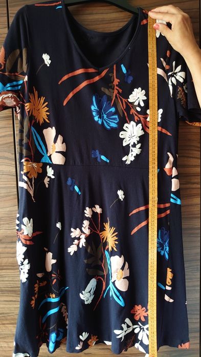 Rochie de vara cu flori M din bumbac, elastan